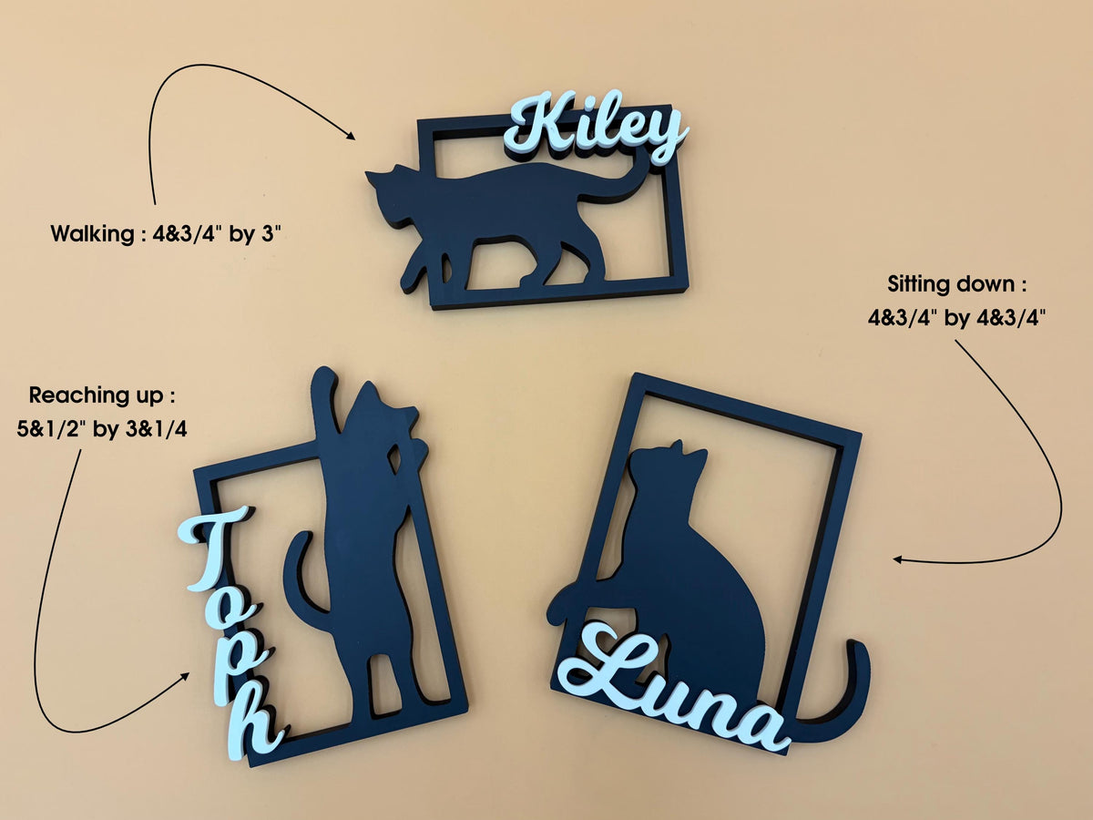 Personalized Cat Sign | Custom Name Sign | Cat Sign | Food Sign | Wall Decor | Personalized Sign | Pet Gifts | Gift | Mom | Kitten | Catio