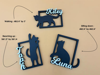 Personalized Cat Sign | Custom Name Sign | Cat Sign | Food Sign | Wall Decor | Personalized Sign | Pet Gifts | Gift | Mom | Kitten | Catio