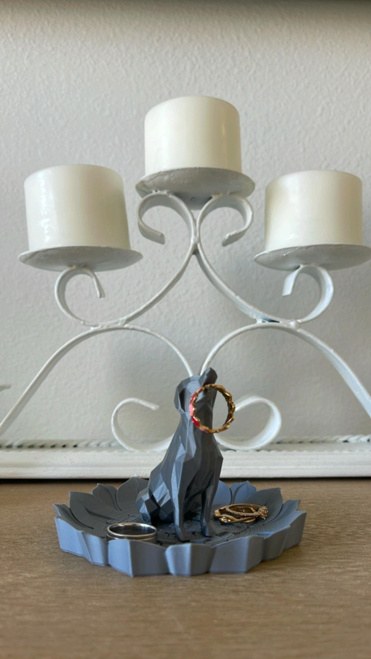 3D Printed Dog Ring Holder | Engagement Gift for Her