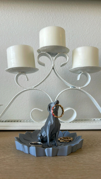 3D Printed Dog Ring Holder | Engagement Gift for Her
