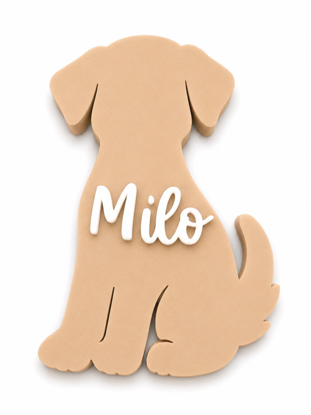 Personalized Dog Name Sign | Custom Pet Name Sign | Dog Wall Decor | Puppy Name Plaque | Pet Lover Gift | Personalized Dog Decor