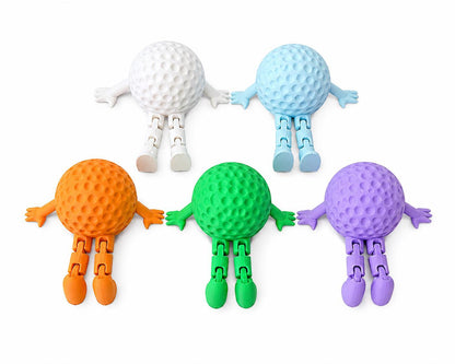 Articulated Golf Ball Buddy, 3D Printed Desk Toy for Lovers