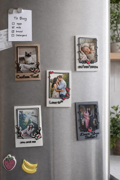 Custom Polaroid Photo Magnet, Personalized Keepsake Gift