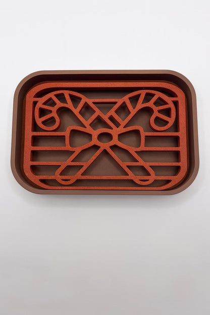 3D Printed Christmas Soap Dish Set | Holiday Bathroom Decor