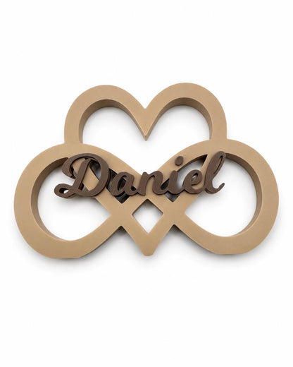 Personalized Infinity Heart Fridge Magnet, Custom Name Magnet, Personalized Refrigerator Decor, Family Gift, Couple Gift, 3D Printed Magnet