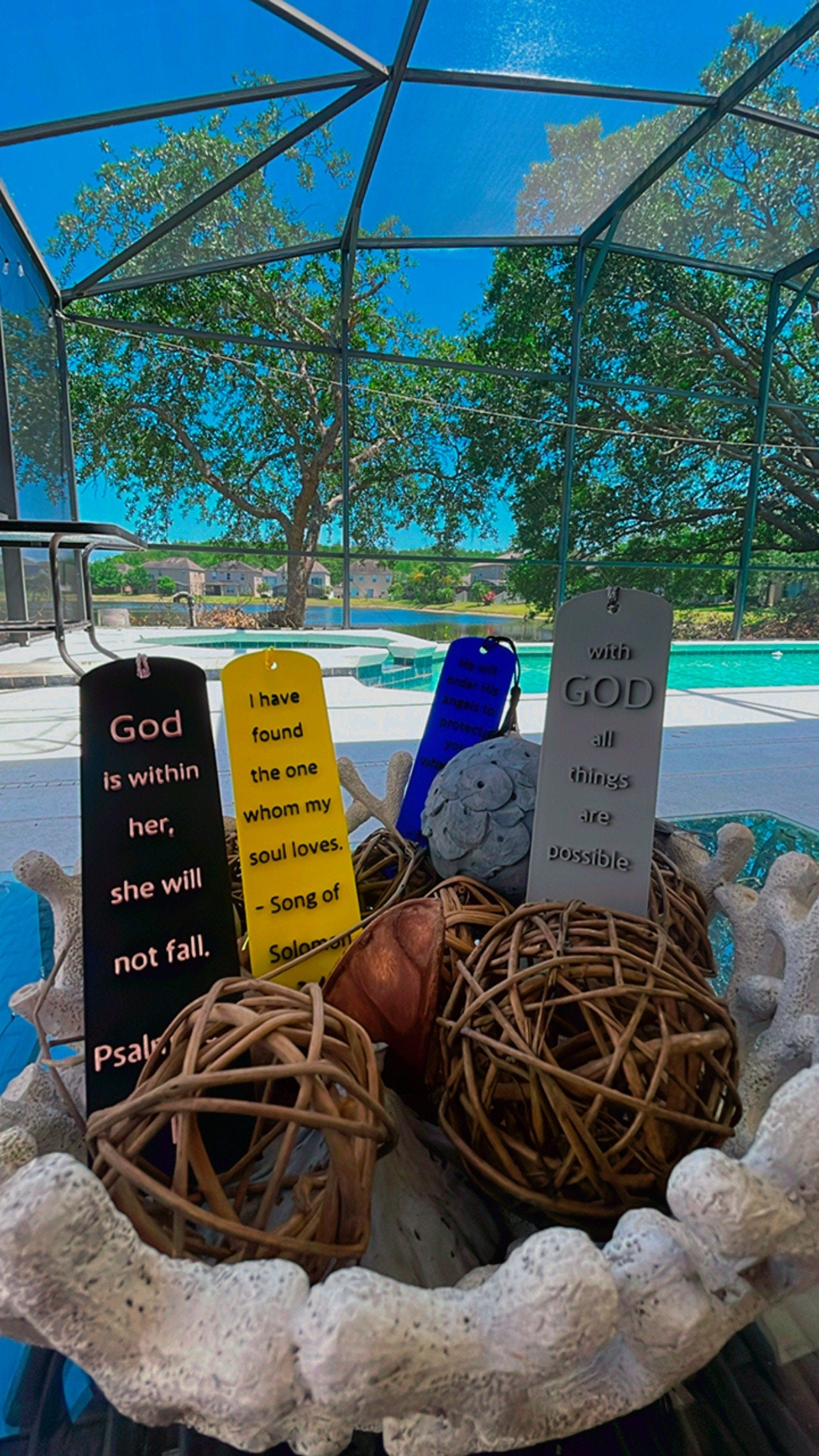 Set of 4 Customizable Inspirational Christian Bookmarks with Tassels - Personalized Scripture Verses & Cross Design - Christian Verses- God