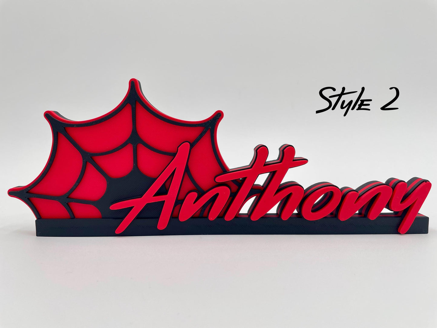 Custom Superhero Name Plate | Personalized Desk or Shelf Decor | Spider | Web | Custom Gifts | Sign | Gamer | Kid's Room | Game Room