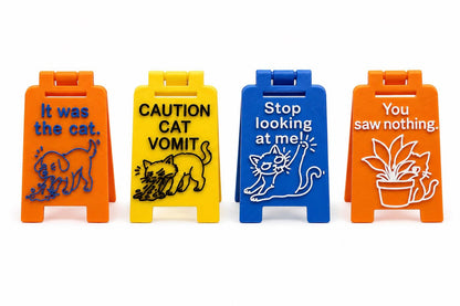 Funny Pet Warning Sign, Cat & Dog Desk Decor