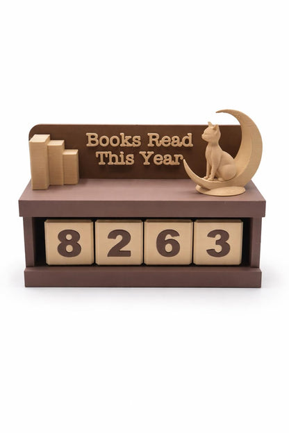 Books Read Tracker, 3D Printed Reading Goal Counter, Custom Book Lover Gift, Bookshelf Decor, Reading Challenge Display