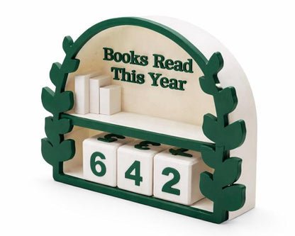 Books Read This Year Tracker, Reading Counter Display, Book Lover Gift, Book Tracker Shelf Decor, Reading Goal Tracker
