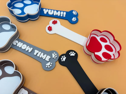 Personalized Dog Food Scoop | Custom Puppy Kibble Measuring Cup | Paw Shaped Portion Control | Measuring Cup Pet |