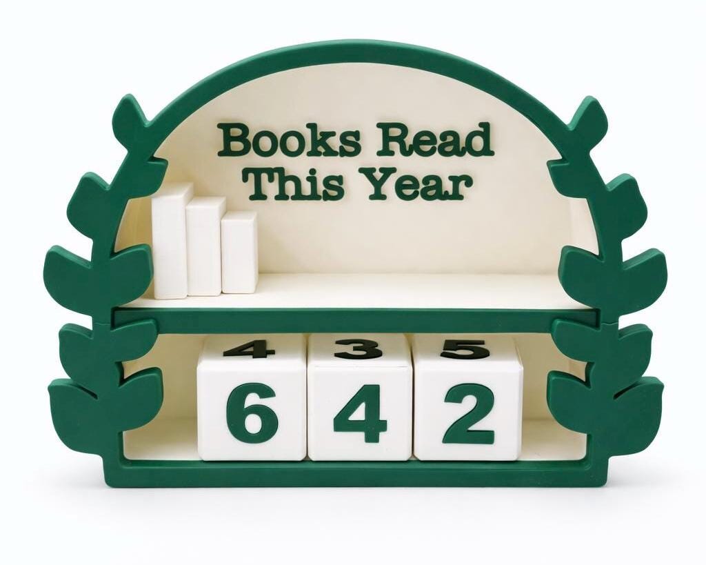 Books Read This Year Tracker | Reading Goal Shelf Decor