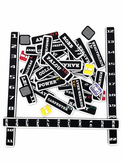 Custom IndyCar Driver Name Magnet | Personalized Racing Gift
