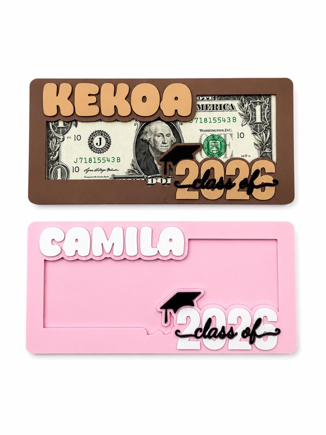 Personalized Graduation Money Holder, Class Of 2026 Graduation Gifts, High School Senior Gift, High School Grad Cash Holder MS393