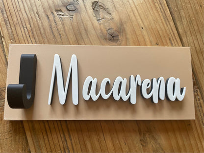 Personalized Dog Leash Holder | Entryway Wall Hook