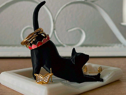 Cat Bed Ring Holder | Cat Jewelry Dish Gift