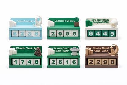 3D Printed Books Read Tracker, Reading Goal Counter