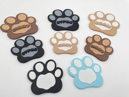 Personalized Pet Paw Magnet | 3D Printed  Cat Name Sign