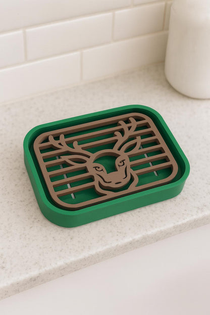 3D Printed Christmas Soap Dish Set | Holiday Bathroom Decor
