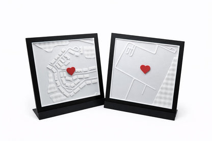 Custom 3D Map Plaque | Personalized Coordinates Anniversary Gift