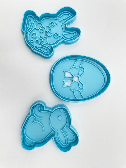 3D Printed Easter Cookie Cutter Set | Bunny & Egg Designs