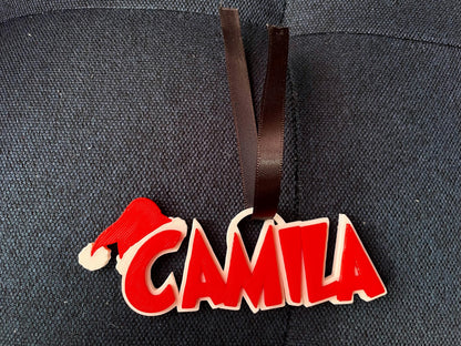Personalized Christmas Ornament | 3D Printed Name, Holiday Keepsake