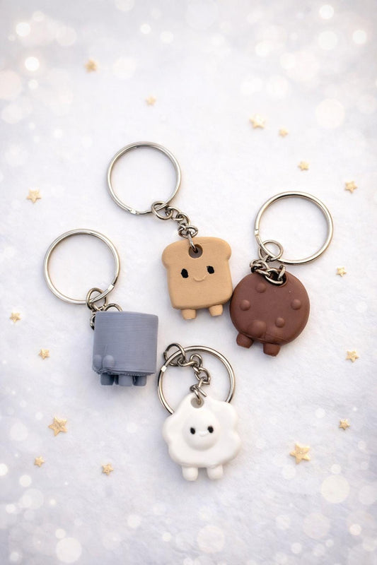 Kawaii Food Cloud Keychain, Cute Backpack Charm
