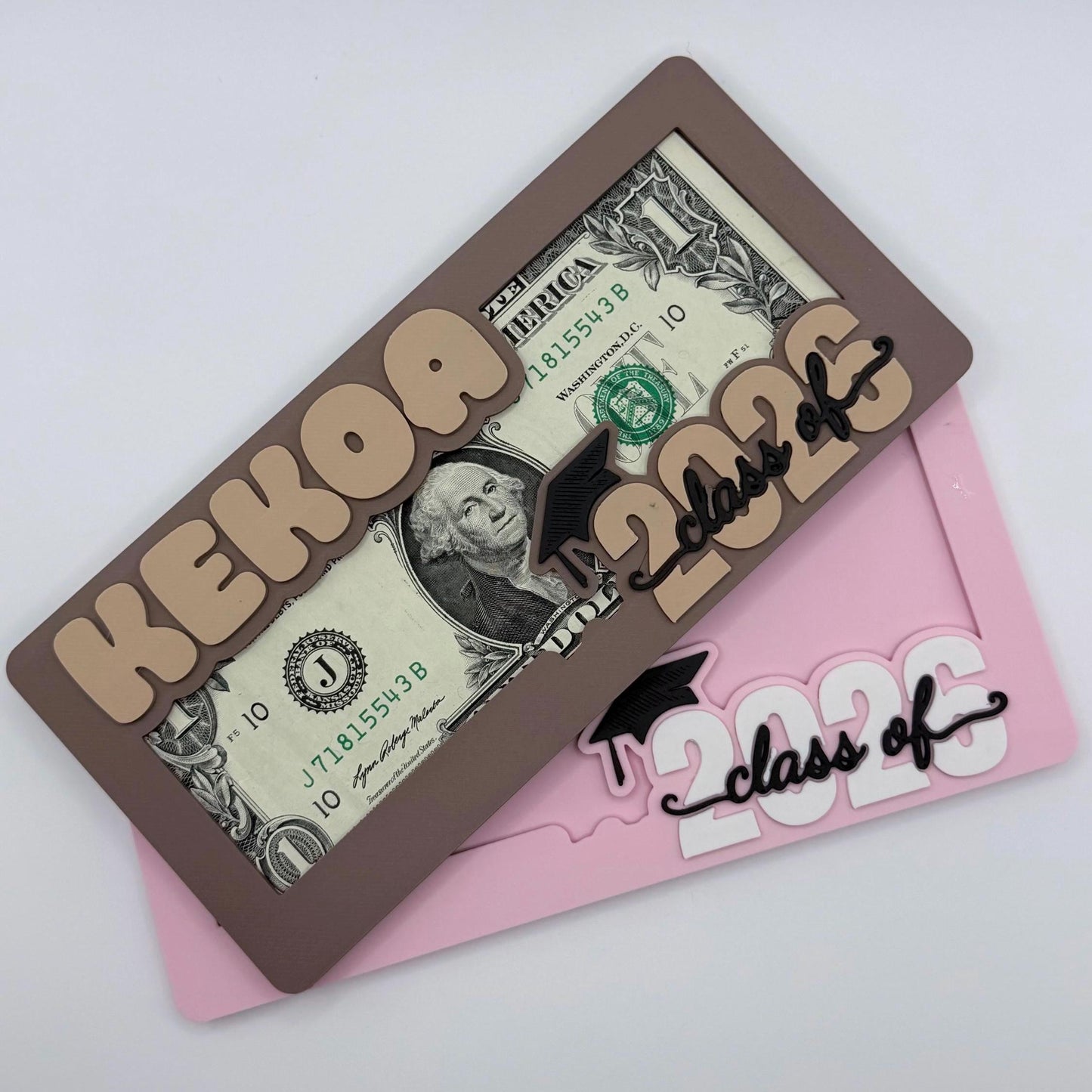 Personalized Graduation Money Holder, Class Of 2026 Graduation Gifts, High School Senior Gift, High School Grad Cash Holder MS393