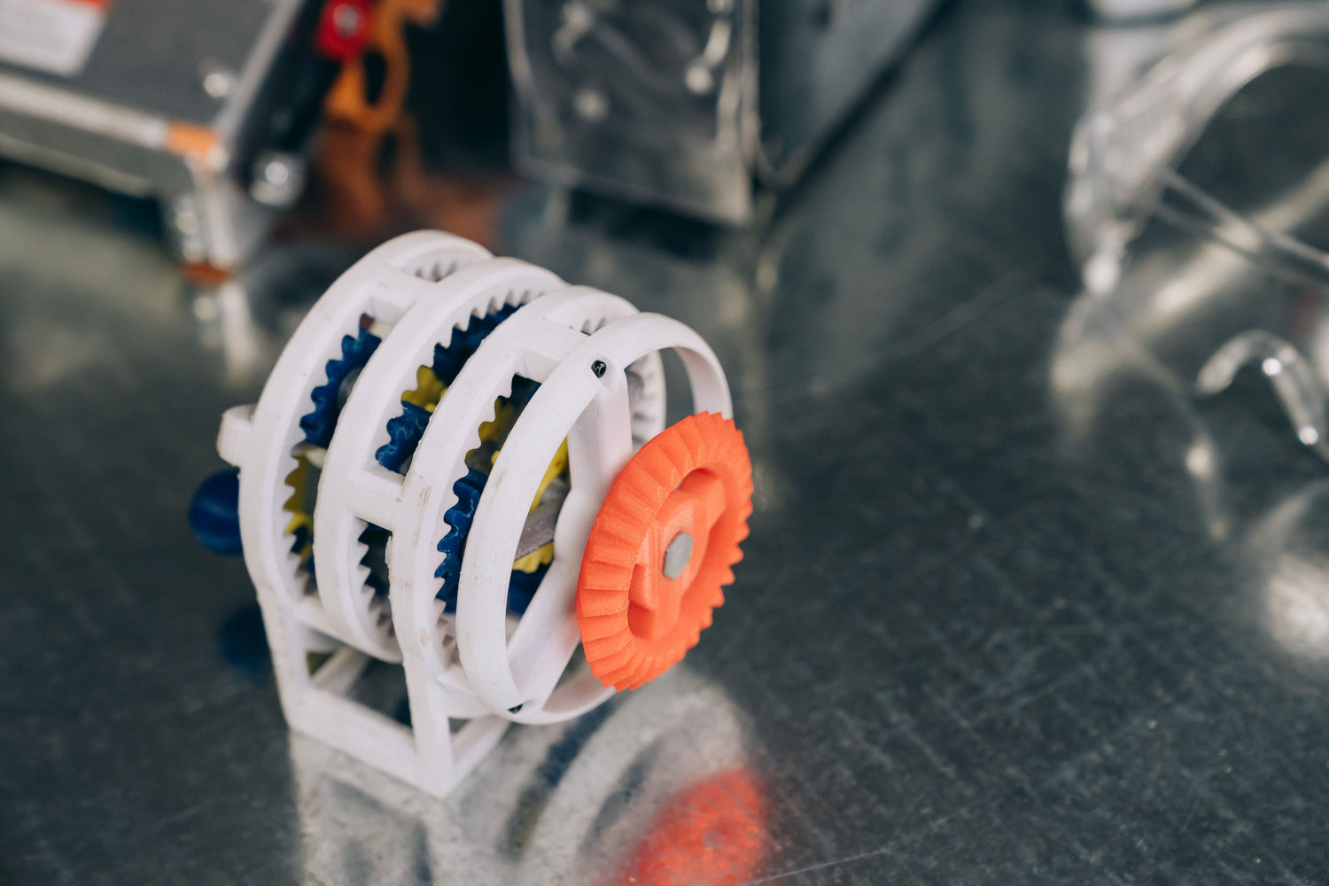 3D-printed mechanical gear assembly showcasing Elemental Crafts 3D craftsmanship