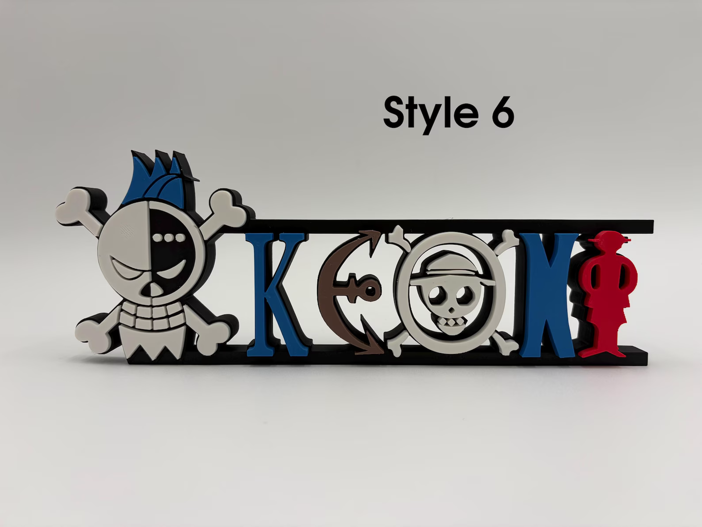 Custom Pirate Anime Name Plate - Style 6
